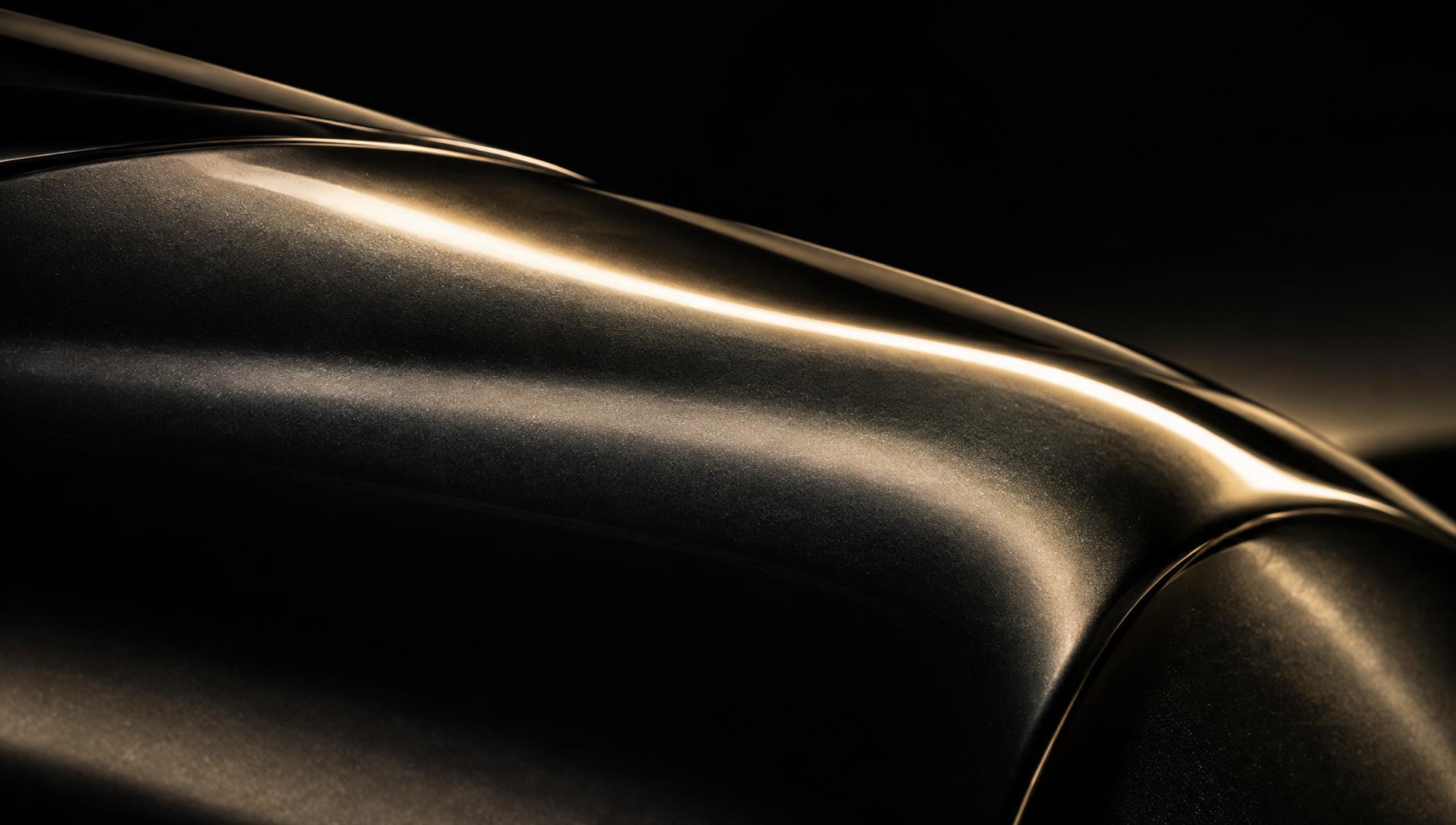 Dark graphite study of a flagship vehicle silhouette